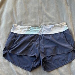 Lululemon navy blue running shorts.